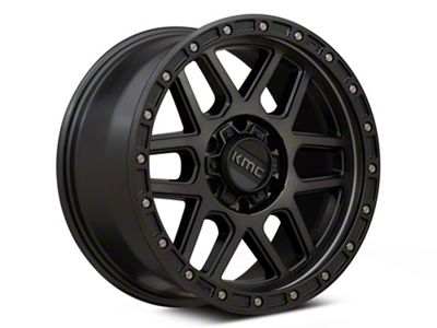 KMC Mesa Satin Black with Gray Tint 6-Lug Wheel; 18x9; 18mm Offset (04-15 Titan)