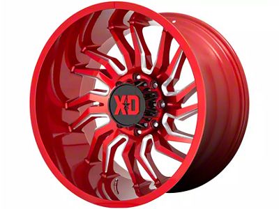 XD Tension Candy Red Milled 6-Lug Wheel; 22x10; -18mm Offset (04-15 Titan)