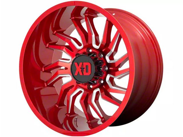 XD Tension Candy Red Milled 6-Lug Wheel; 22x10; -18mm Offset (17-23 Titan)
