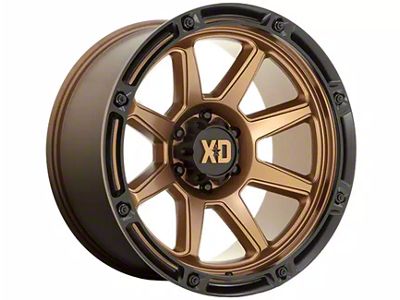 XD Titan Matte Bronze with Black Lip 6-Lug Wheel; 20x10; -18mm Offset (21-24 Bronco, Excluding Raptor)
