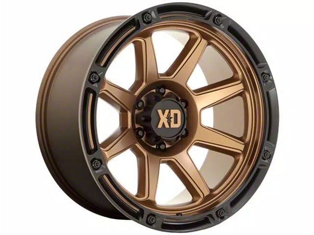 XD Titan Matte Bronze with Black Lip 6-Lug Wheel; 20x10; -18mm Offset (10-24 4Runner)