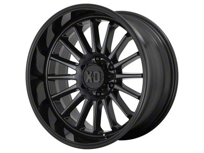 XD Whiplash Gloss Black with Gray Tint 6-Lug Wheel; 20x10; -18mm Offset (16-23 Titan XD)