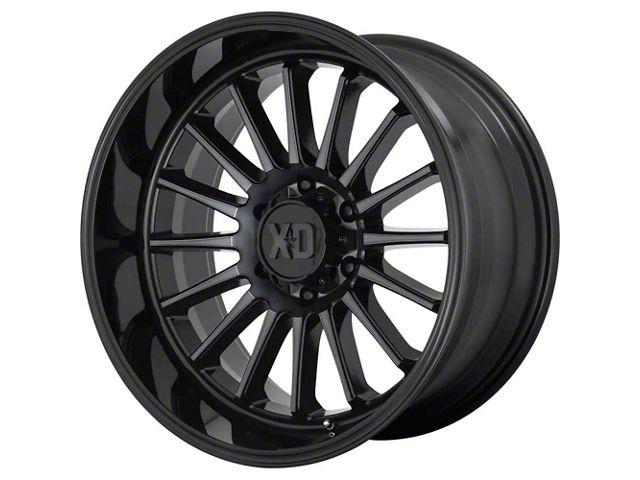 XD Whiplash Gloss Black with Gray Tint 6-Lug Wheel; 20x9; 0mm Offset (17-23 Titan)