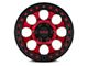 KMC Riot Beadlock Candy Red with Black Ring 6-Lug Wheel; 17x9; -12mm Offset (05-15 Tacoma)