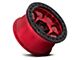 KMC Riot Beadlock Candy Red with Black Ring 6-Lug Wheel; 17x9; -12mm Offset (16-23 Tacoma)