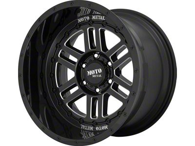 Moto Metal MO800 Deep Six Gloss Black Milled 6-Lug Wheel; 20x12; -44mm Offset (16-23 Tacoma)