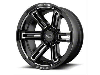 Moto Metal MO991 Rukus Gloss Black Milled 6-Lug Wheel; 20x12; -44mm Offset (03-09 4Runner)