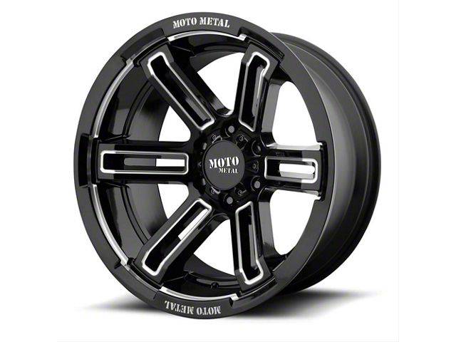 Moto Metal MO991 Rukus Gloss Black Milled 6-Lug Wheel; 20x12; -44mm Offset (04-15 Titan)