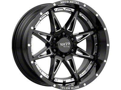 Moto Metal MO993 Hydra Gloss Black Milled 6-Lug Wheel; 20x10; -18mm Offset (03-09 4Runner)