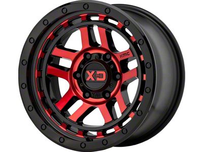 XD Recon Gloss Black Machined with Red Tint 6-Lug Wheel; 17x8.5; 18mm Offset (2024 Tacoma)