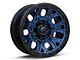 Fuel Wheels Traction Dark Blue with Black Ring 6-Lug Wheel; 17x9; 1mm Offset (10-24 4Runner)