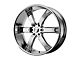 KMC Brodie Chrome 6-Lug Wheel; 20x9; 15mm Offset (17-24 Titan)