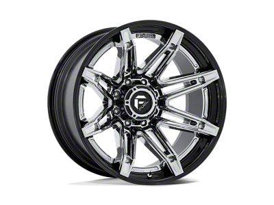 Fuel Wheels Fusion Forged Brawl Chrome with Gloss Black Lip 6-Lug Wheel; 20x10; -18mm Offset (2024 Tacoma)