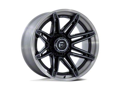 Fuel Wheels Fusion Forged Brawl Gloss Black Brushed Dark Tinted Clear 6-Lug Wheel; 20x10; -18mm Offset (2024 Tacoma)