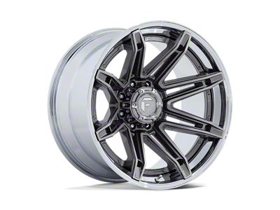 Fuel Wheels Fusion Forged Brawl Platinum with Chrome Lip 6-Lug Wheel; 22x10; -18mm Offset (2024 Tacoma)
