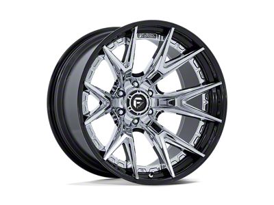 Fuel Wheels Fusion Forged Catalyst Chrome with Gloss Black Lip 6-Lug Wheel; 20x9; 1mm Offset (22-24 Tundra)