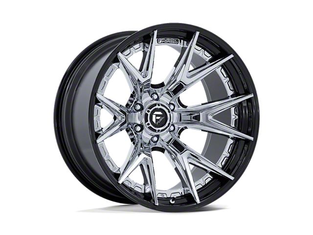 Fuel Wheels Fusion Forged Catalyst Chrome with Gloss Black Lip 6-Lug Wheel; 22x10; -18mm Offset (22-24 Tundra)
