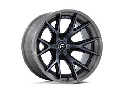 Fuel Wheels Fusion Forged Catalyst Gloss Black Brushed Dark Tinted Clear 6-Lug Wheel; 20x10; -18mm Offset (17-24 Titan)