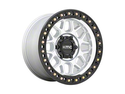 KMC GRS Machined with Satin Black Lip 6-Lug Wheel; 20x9; 0mm Offset (16-23 Tacoma)