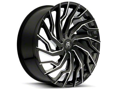 Revenge Luxury Wheels RL-101 Black Milled Windows 6-Lug Wheel; 24x9; 25mm Offset (2024 Tacoma)