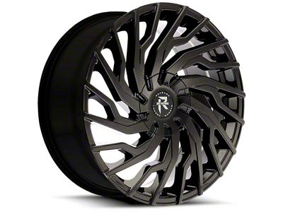 Revenge Luxury Wheels RL-101 Gloss Black 6-Lug Wheel; 24x9; 25mm Offset (03-09 4Runner)