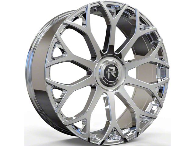 Revenge Luxury Wheels RL-105 Big Floater Chrome 6-Lug Wheel; 24x9; 25mm Offset (16-24 Titan XD)