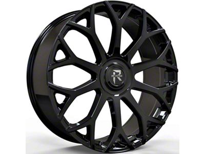 Revenge Luxury Wheels RL-105 Big Floater Gloss Black 6-Lug Wheel; 26x9.5; 25mm Offset (05-15 Tacoma)
