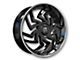 Revenge Luxury Wheels RL-107 Big Floater Black Machined Chrome SSL 6-Lug Wheel; 24x9; 25mm Offset (05-15 Tacoma)