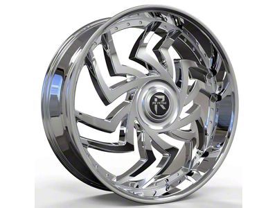 Revenge Luxury Wheels RL-107 Big Floater Chrome 6-Lug Wheel; 26x9.5; 25mm Offset (2024 Tacoma)