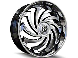 Revenge Luxury Wheels RL-108 Big Floater Black Machined Chrome SSL 6-Lug Wheel; 24x9; 25mm Offset (03-09 4Runner)