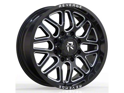 Revenge Off-Road Wheels RV-206 Black and Milled 6-Lug Wheel; 20x9; 0mm Offset (04-15 Titan)