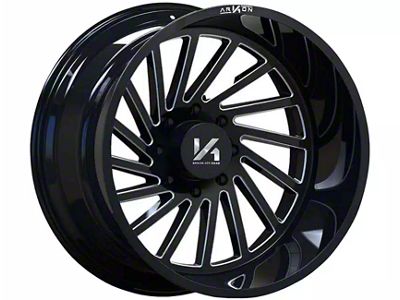Arkon Off-Road Caesar Gloss Black Milled 6-Lug Wheel; Left Directional; 20x12; -51mm Offset (16-23 Titan XD)