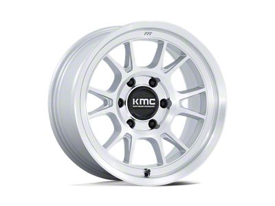 KMC Range Gloss Silver with Machined Face 6-Lug Wheel; 17x8.5; -10mm Offset (05-15 Tacoma)