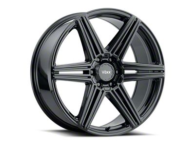 Voxx Sotto Gloss Black 6-Lug Wheel; 20x8.5; 18mm Offset (16-24 Titan XD)