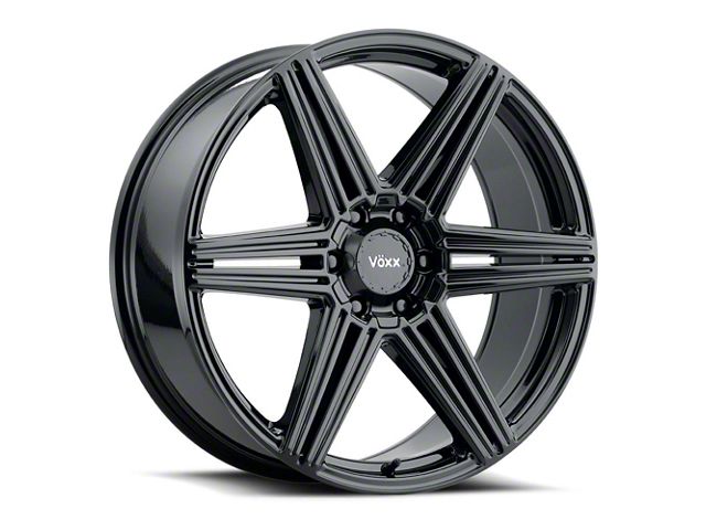 Voxx Sotto Gloss Black 6-Lug Wheel; 22x9; 25mm Offset (17-24 Titan)