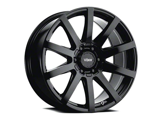 Voxx Vento Gloss Black 6-Lug Wheel; 22x9; 30mm Offset (22-24 Bronco Raptor)