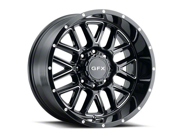 G-FX TM-5 Gloss Black Milled 6-Lug Wheel; 17x8.5; 18mm Offset (10-24 4Runner)