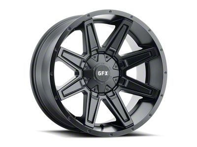 G-FX TR23 Matte Black 6-Lug Wheel; 17x8.5; 18mm Offset (05-15 Tacoma)