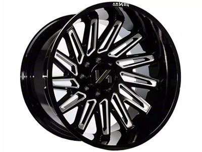 Arkon Off-Road Armstrong Gloss Black Milled 6-Lug Wheel; Right Directional; 20x10; -25mm Offset (16-24 Titan XD)