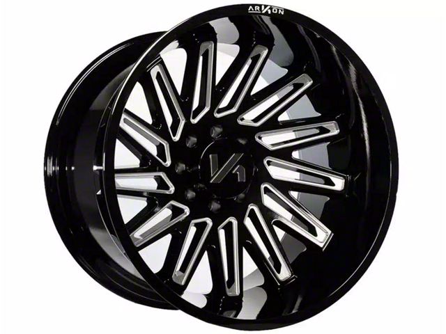 Arkon Off-Road Armstrong Gloss Black Milled 6-Lug Wheel; Right Directional; 20x10; -25mm Offset (17-24 Titan)