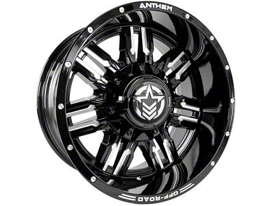 Anthem Off-Road Equalizer Gloss Black Milled 6-Lug Wheel; 18x10; -24mm Offset (05-15 Tacoma)