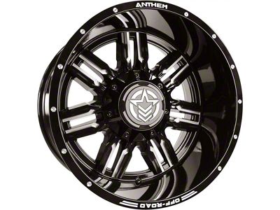 Anthem Off-Road Equalizer Gloss Black Milled 6-Lug Wheel; 20x12; -44mm Offset (03-09 4Runner)