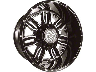 Anthem Off-Road Equalizer Gloss Black with Gray 6-Lug Wheel; 20x12; -44mm Offset (21-24 Bronco, Excluding Raptor)