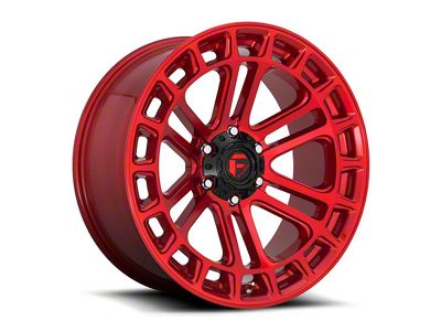 Fuel Wheels Heater Candy Red Machined 6-Lug Wheel; 18x9; 1mm Offset (2024 Tacoma)
