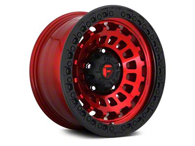Fuel Wheels Zephyr Candy Red with Black Bead Ring 6-Lug Wheel; 18x9; 1mm Offset (2024 Tacoma)