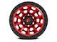 Fuel Wheels Covert Candy Red with Black Bead Ring 6-Lug Wheel; 17x9; 1mm Offset (05-15 Tacoma)