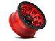 Fuel Wheels Covert Candy Red with Black Bead Ring 6-Lug Wheel; 17x9; 1mm Offset (05-15 Tacoma)