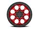 Black Rhino Riot Candy Red with Black Ring 6-Lug Wheel; 17x8.5; -30mm Offset (05-15 Tacoma)