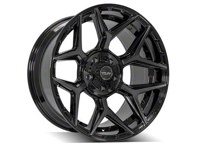 4Play 4P06 Gloss Black with Brushed Face 6-Lug Wheel; 20x10; -18mm Offset (05-15 Tacoma)