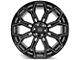 4Play 4P83 Gloss Black with Brushed Face 6-Lug Wheel; 24x12; -44mm Offset (04-15 Titan)